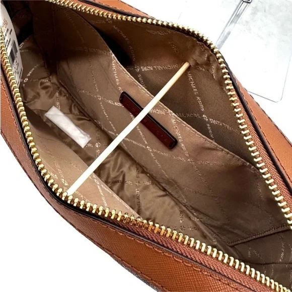 Michael Kors Large EW Crossbody Bag & Large Trifold Wallet Brown/ Gold Crossbody Bags